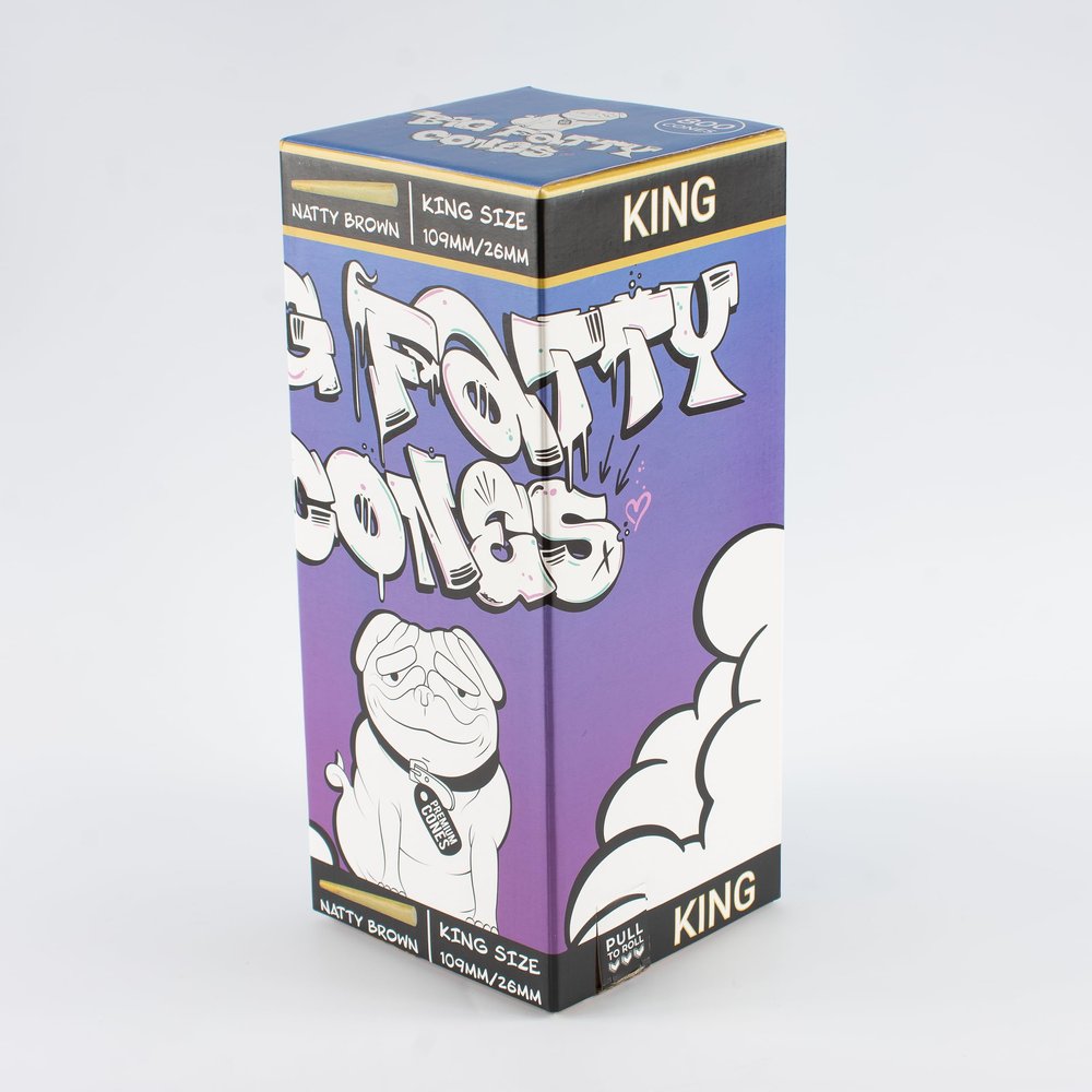 Big Fatty Cones - King Size Blune Cones, 800 Pack | 109mm Pre Rolled Cones | Natural Raw Brown Unbleached Rolling Papers | 100% Organic, GMO & Pesticide Free | RVTUS