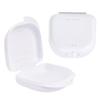 AKOAK 2 Pcs Oral Protection Storage Case, Denture Storage Case, with Vent Hole, Suitable for Office, Travel, Home - Light and Small, Snap-Tight Retainer Holds (White) view 3