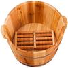 Foot Tub Wooden Foot Basin Footbath Tub, Fragrant Fir Foot Bath Barrel, Wooden Foot Washing Bucket, Household Foot Soaking Basin, Pain Fatigue Relief Sauna Foot Washing Barrel (Color : 4),Massage Roll view 1