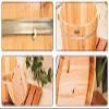 Foot Tub Wooden Foot Basin Footbath Tub, Fragrant Fir Foot Bath Barrel, Wooden Foot Washing Bucket, Household Foot Soaking Basin, Pain Fatigue Relief Sauna Foot Washing Barrel (Color : 4),Massage Roll view 3