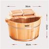 Foot Tub Wooden Foot Basin Footbath Tub, Fragrant Fir Foot Bath Barrel, Wooden Foot Washing Bucket, Household Foot Soaking Basin, Pain Fatigue Relief Sauna Foot Washing Barrel (Color : 4),Massage Roll view 4