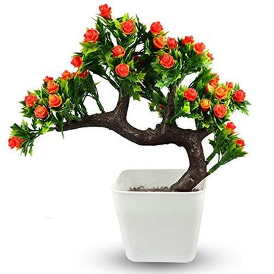 Geode Presents Artificial Bonsai Tree with Pot (Multicolour, 1 Piece) #Aport-215