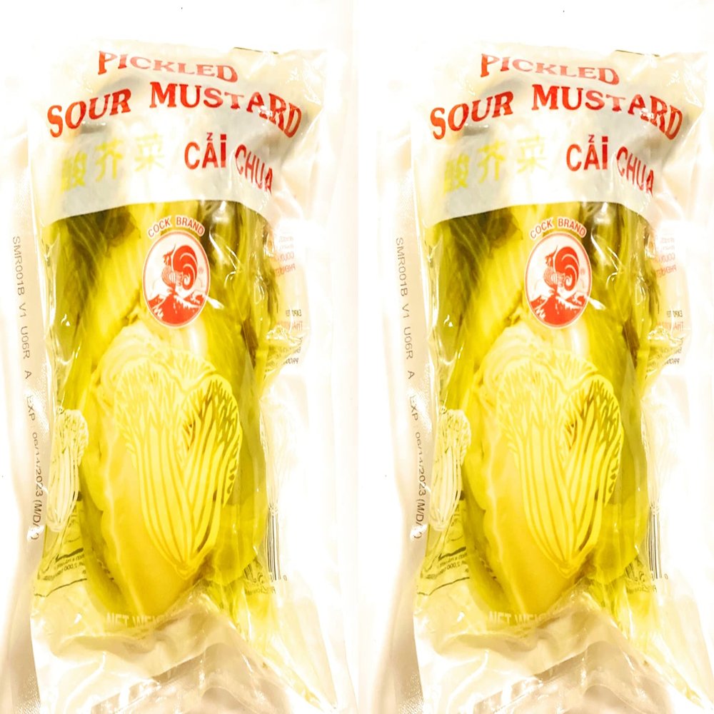 2 Pack Cock Brand Pickled Sour Mustard (8 Oz Each Pack)