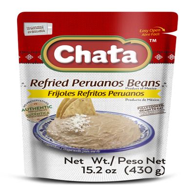 Chata Traditional Mexican Refried Mayocoba Beans, 15.2, Pack of 1