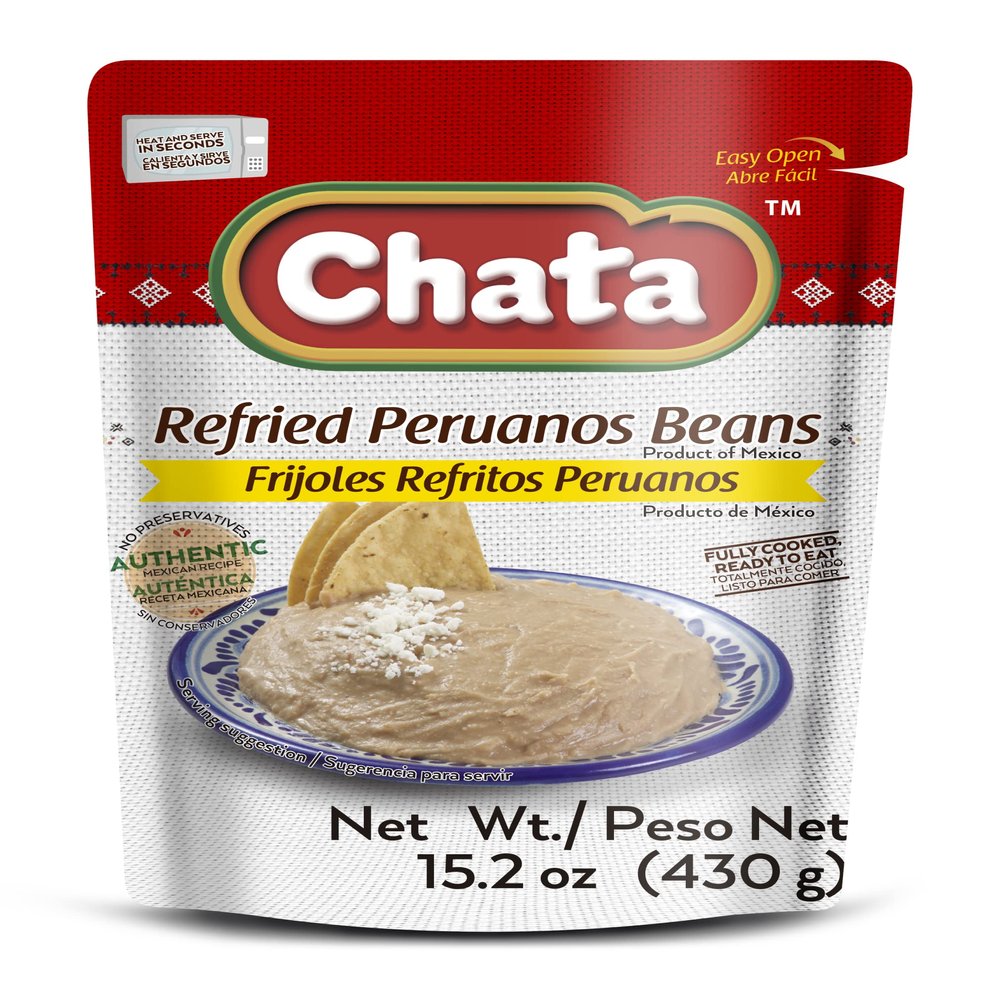 Chata Traditional Mexican Refried Mayocoba Beans, 15.2, Pack of 1