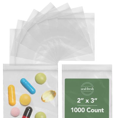 Seal Fresh 2 x 3 Inch Resealable Plastic Bags 1000 Pack  Clear Reclosable Mini Bags with Zipper Seal for Jewelry, Beads, Small Parts, Crafts, Hardware