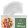 Seal Fresh Sandwich Zip Bags  6x6 Inches (1000 Count), 2 Mil  Clear Plastic Reclosable LDPE Poly Baggies with Resealable Lock Seal Zipper  For Snacks, Cookies, Candies, Treats, Pastries, Party view 1
