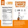 The New Primal Snack Mates Chicken & Maple Sticks, Gluten Free Healthy Snacks for Kids, Low Sugar High Protein Back to School Snacks, Mini Paleo Jerky Meat Stick, 5g Protein, 35 Calories, 15 Pack view 2