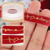 ARTIBETTER I Love You Ribbon Roll Red Heart Ribbon Wired Satin Ribbon Printed Fabric Ribbons for Flowers Crafts Gift Wrapping Birthday Wedding Red view 4