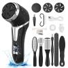 Electric Callus Remover for Feet with Vacuum, Professional Pedicure Tools Kit, Rechargeable Waterproof Foot File for Foot Care Deadskin Remover with 3Heads&2Speed,LCD Display view 1