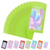 JTIEO 50Pcs Resealable Bags for Food Storage 4.7x7.9Inch Holographic Bags with Clear Window Foil Pouch Packaging Bag Self Sealing Bag for Party Favors, Lipgloss, Jewelry, Candy Green view 1