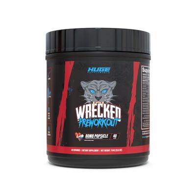 Wrecked Pre Workout Powder, Advanced Formula, Boosts Energy, Focus, Pumps & Performance, 10g L-Citrulline, 6.4g Beta Alanine, 5g Tyrosine, 1g Alpha GPC, 375mg Fast-Acting Caffeine & More (40 Servings)