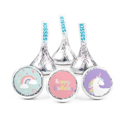 324ct Unicorn Kid's Birthday Stickers for Kisses Party Supplies - DIY - Candy Not Included