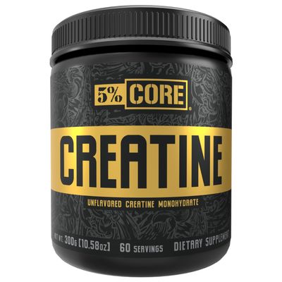 5% Nutrition Core Creatine | Micronized Creatine Monohydrate Powder | 5G, 5000mg, 60 Servings (Unflavored)