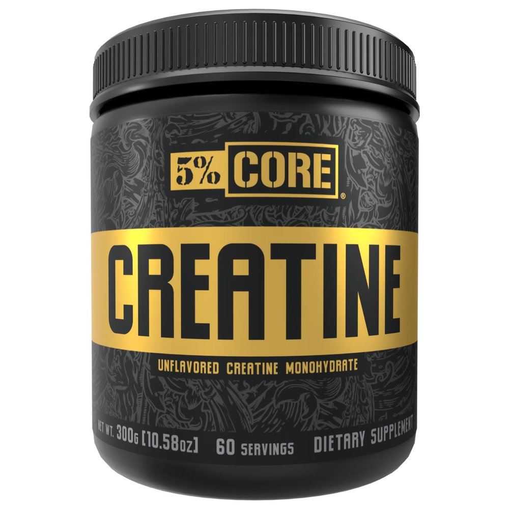 5% Nutrition Core Creatine | Micronized Creatine Monohydrate Powder | 5G, 5000mg, 60 Servings (Unflavored)
