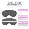 Something Blue Honeymoon Gifts for Bride to Be - Navy Blue Sparkle Glam Bride Satin Sleep Mask - Bachelorette Party Gifts - White Eye Mask(NVY GlmBrd) Wht view 2