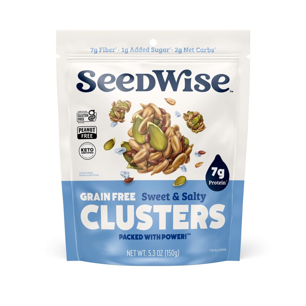 Ozery Bakery Super Seed Crunch Clusters, Sweet and Salty, Plant Based, Vegan, Keto Snack, 5.3 Ounce (Pack of 3)