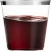 Nicole Fantini 10 Oz disposable Fancy Silver Rim Clear hard Plastic Tumblers/Cups, 16CT/Pack for Wedding,Elegant Party & All Occasions.:16CT view 1