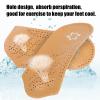3/4 Insole Leather Insole, Orthotic Arch Support Shoe Inserts Insoles,for Plantar Fasciitis Arch Support for Flat Feet and Running,for Flat Feet,Feet Pain,Plantar Fasciitis(41/42-Brownish Yellow) view 3