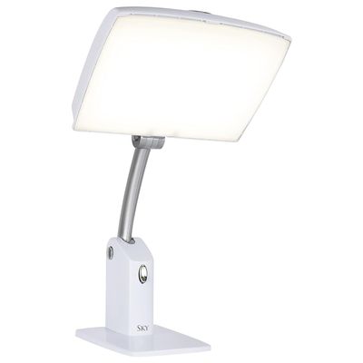 Carex Day-Light Sky Bright Sunlight Therapy Lamp, 10000 LUX Therapy Lamp at 12 Inches, LED Bright White Light with Adjustable Height and Brightness Levels for Mood, White