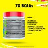 GHOST BCAA Powder Amino Acids Supplement, Sour Patch Kids Blue Raspberry - 30 Servings - Sugar-Free Intra, Post & Pre Workout Amino Powder & Recovery Drink, 7G BCAA view 2