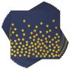 100PCS Blue Party Napkins Gold Dot Cocktail Paper Napkins Beverage Napkin for Birthday Wedding Dinner Disposable Supplies view 1