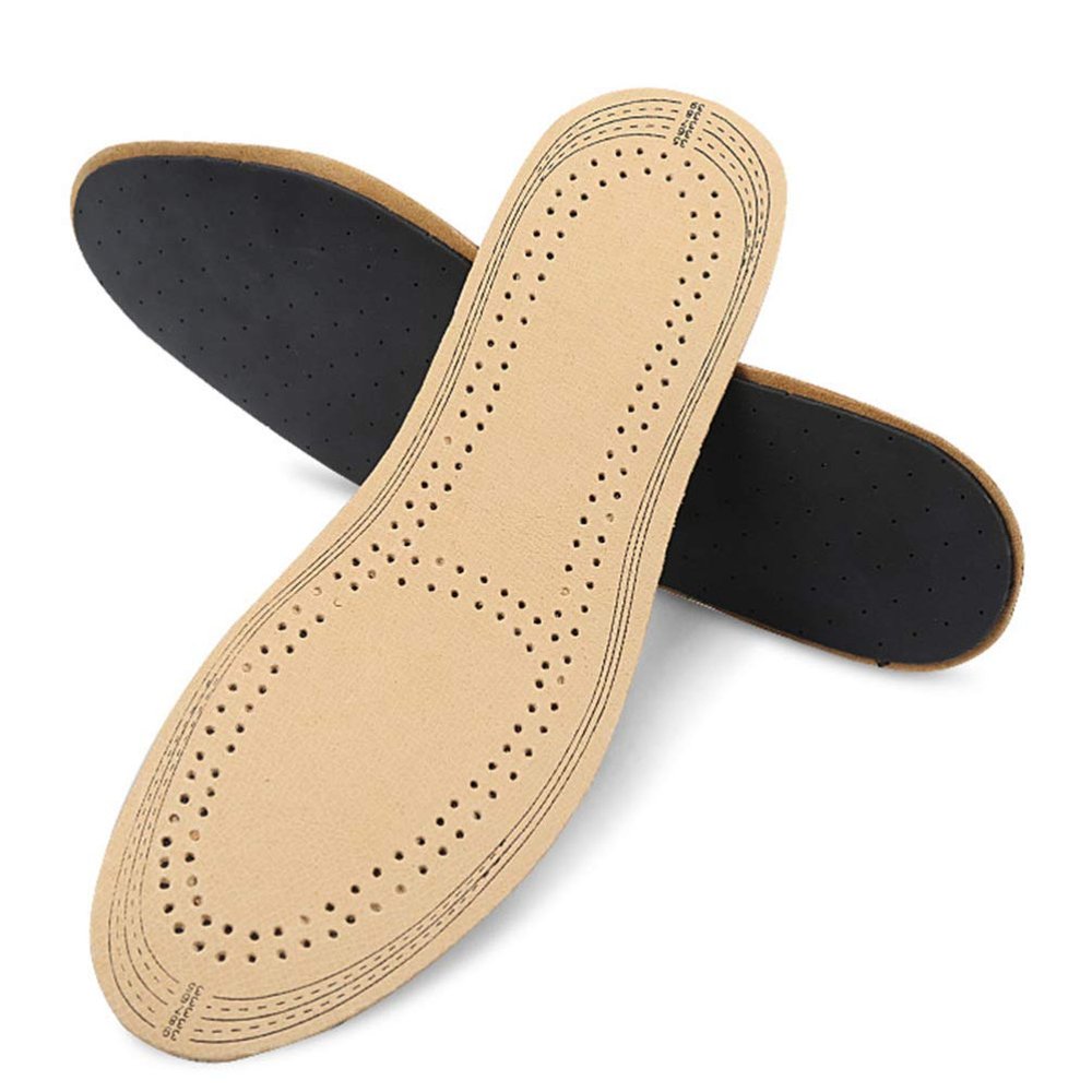 1pair Leather Shoes Insoles Sports Insoles Insert Leather Insoles for Women Breathable Sports Arch Support Shoe Insert Ultra Thin Insoles Shoe Insole Absorbing Sponge Man Damping