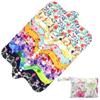 Asenappy Reusable Menstrual Pads - Bamboo Charcoal Menstrual Heavy Incontinence Pads |Sanitary Pads - Pack of 5, 1 Cloth Mini Wet Bag view 1