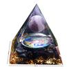 Besorgone Orgonite Pyramid for Positive Energy Chakra Orgone with Crystal Healing Stones Attract Wealth Wisdom Meditation Gift (Amethyst - Obsidian) view 2