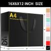 EUSOAR Exra Large Gift Wrap Bags Bulk, 25 Pack 16x6x12 inches Black Paper Heavy Duty Bags with Handles, for Business, Grocery, Boutique, Retail, Wedding, Party Favors, Baby Showers, Birthdays view 2