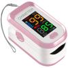 Pulse Oximeter Fingertip, Blood Oxygen Saturation Monitor with Large LED Display, Heart Rate Monitor for Adults, Fingertip Pulse Oximetr, with Lanyard (Rose Gold) view 1