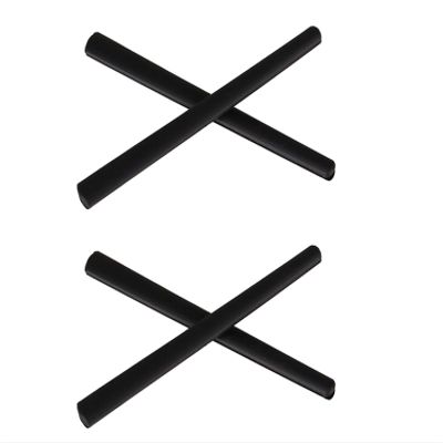 ExactFitt Replacement Temple Ear Socks for Oakley Metal Plate OX5038 Carbon Plate OX5079 Eye Glass Frames (Black - 2 Pairs)
