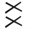 ExactFitt Replacement Temple Ear Socks for Oakley Metal Plate OX5038 Carbon Plate OX5079 Eye Glass Frames (Black - 2 Pairs) view 1