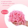 Outus 0.5LB Pink Crinkle Cut Paper Shred Filler Shredded Paper for Gift Box Gift Basket Bag Filler Pink Grass Tissue Cushion Stuffing for Valentines Christmas Holiday Packaging Wrapping view 2