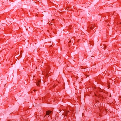 Outus 1lb Pink Crinkle Paper Filler Shredded Paper for Gift Baskets Valentine's Day Basket Stuffers Tissue Grass for Wedding Birthday Wrapping Boxes Bags