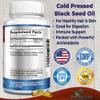 YUMMYVITE Cold Pressed Black Seed Oil - 120 Capsules, Premium Nigella Sativa Pure Black Cumin Seed Oil with Vitamin E, for Hair, Skin & Immune Health - Non-GMO 120 Capsules view 2