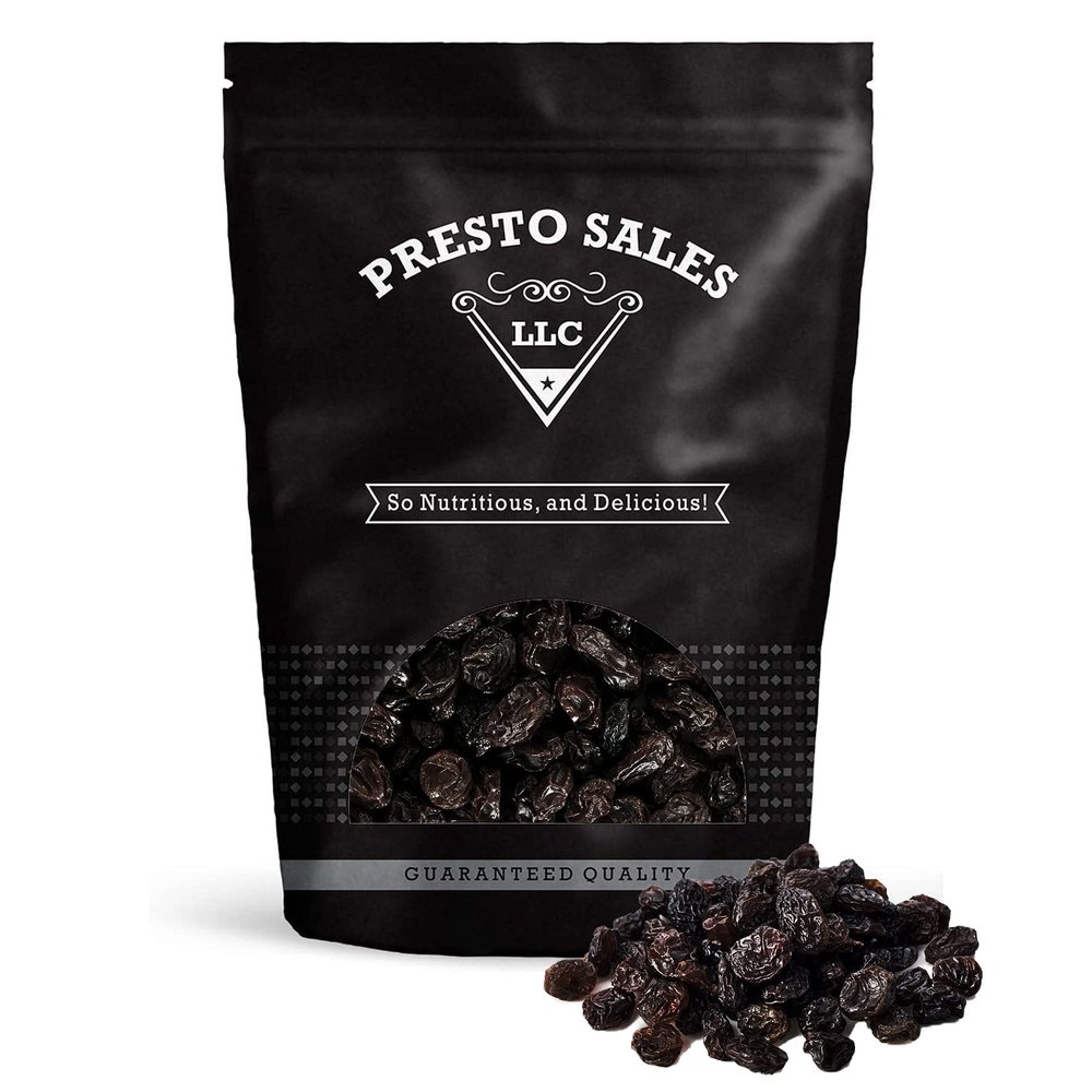 Raisins, Jumbo Flame, Packaged in a 1 lb. (16 oz.) resealable pouch bag, USA, Great trace mineral, boron, in the diet, Vegan, No Added Sugar, Energy Boost snack, Luscious, Kids and Adults, Seedless by Presto Sales LLC