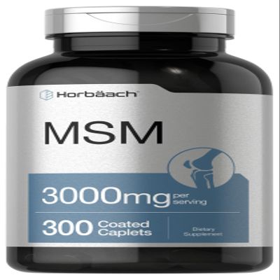 Horbach MSM Supplement | 3000mg | 300 Coated Caplets | Methylsulfonylmethane with Calcium | Vegetarian, Non-GMO, Gluten Free