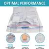 12 Large Plastic Storage Bags, 3 Gallons, Zero BPA, Double Zipper Seal, 3 Mils Thick, Double Layer Carry Handle, 15"x15"x7", Moving, Seasonal, Travel view 4