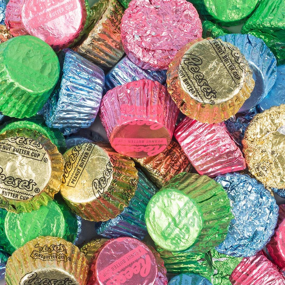 4lb Easter Candy Peanut Butter Cups Spring Mix Miniatures (Approximately 200 Pcs) Easter Egg Filler - Mother's Day Candy - Church Bulk Candy