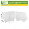 EcoQuality [150 Pack Clear Plastic 6 Compartment Muffin Containers - Disposable Clear Cupcake Boxes - 6 Cavity Holders with Hinged Design - Half Dozen Cupcake Carrier Durable Holder view 3