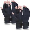 2 Pairs Copper Arthritis Gloves for Women Men, Compression Gloves with Adjust Strap for Arthritis, Wrist Support, Hand Pain, Fingerless Computer Typing Gloves for Carpal Tunnel, RSI (Large/X-Large) view 1