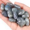 10 PCS Heart Labradorite Crystal Thicken Set Blue Black Polished Stones Palm Love Natural Healing Crystals Gemstones Reiki Energy Balancing Carved Palm Worry Stone Meditation Gift view 1