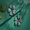 10 PCS Heart Labradorite Crystal Thicken Set Blue Black Polished Stones Palm Love Natural Healing Crystals Gemstones Reiki Energy Balancing Carved Palm Worry Stone Meditation Gift view 3