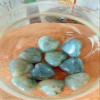 10 PCS Heart Labradorite Crystal Thicken Set Blue Black Polished Stones Palm Love Natural Healing Crystals Gemstones Reiki Energy Balancing Carved Palm Worry Stone Meditation Gift view 4