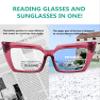 Eyekepper Transition Photochromic Bifocal Readers Reading Glasses for Women Oversized Purple +2.5 view 4