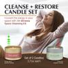 Almeara 2 in 1 Candle Combo - Sage and Palo Santo Set - 2x 3.7oz - Long Lasting |+40hr burn time |100% Soy Wax -Paraffin Free Candle For Cleansing House-Gift Box Ready-Relax and Restore The Body&Mind view 2