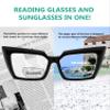 Eyekepper Transition Photochromic Bifocal Readers Reading Glasses for Women Oversized Black +3.5 view 4