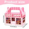 12 Pack Donut Party Favor Boxes Two Sweet Candy Treat Bags Cute Donut Goodie Bags with Dessert Thanks A Hole Bunch Candy Gift Birthday Boxes for Kids Birthday Baby Shower Party Decorations Supplies view 2