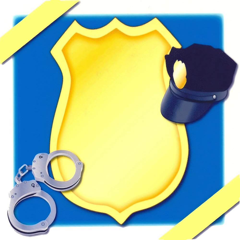 2.5" Round (12 Per Sheet) - Police Birthday - D1101-2D Edible Cake Cupcake Party Topper